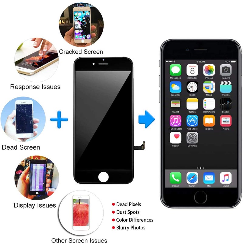 Diykitpl for iPhone 8 Plus Screen Replacement Black 5.5 Inch, Diykitpl 3D Touch LCD Digitizer Display for iPhone 8 Plus, with Repair Tools Kit for A1864,A1897,A1898 Glass Screen - Image 5
